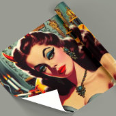 Papier Cadeau Femme du diable vintage