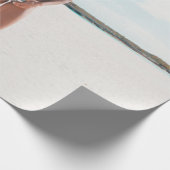 Papier Cadeau Femme en bikini debout sur le sable (Coin)