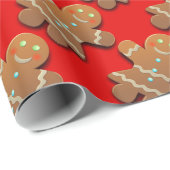 Papier Cadeau Femme en pain d'épices Motif décoratif (Coin rond)