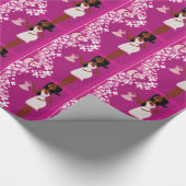 Papier Cadeau femme enceinte noire (Coin)