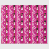 Papier Cadeau femme enceinte noire (Plat)