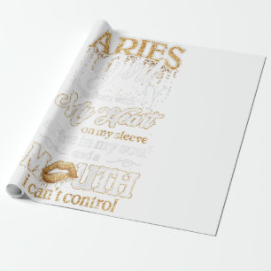 Papier Cadeau Femme Je Suis Un Fille Lèvres Fille Marche Avril D