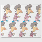 Papier Cadeau Femme malade (Plat)