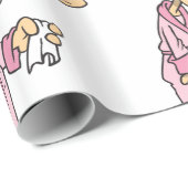 Papier Cadeau Femme malade (Coin rond)