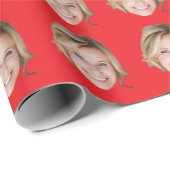 Papier Cadeau Femme personnalisée Visage Anniversaire Mariage p (Coin rond)