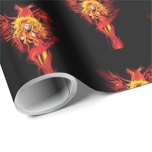 Papier Cadeau Femme Phoenix (Coin rond)