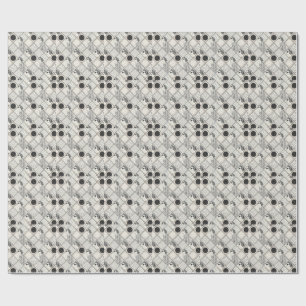 Papier Cadeau Femme Rétro Chic Motif Monochrome Minimaliste Art