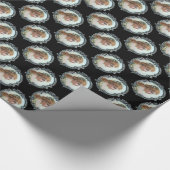 PAPIER CADEAU FEMME ROMANTIQUE AUX FLEURS DE DIAMONDES ENAMMÈNE (Coin)