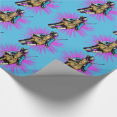 Papier Cadeau Femme Sur Le Cheval De Course (Coin)