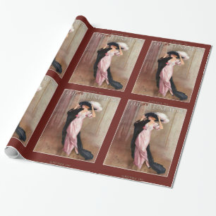 Papier Cadeau Femme vintage fascinante d'Edwardian   dans la