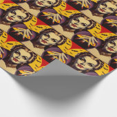 Papier Cadeau Femme vintage Vampire (Coin)