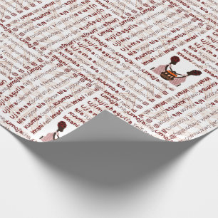 Papier Cadeau Femmes africaines et un panier Kwanzaa moderne
