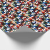 Papier Cadeau femmes face à l'abstraite aquarelle pop art (Coin)