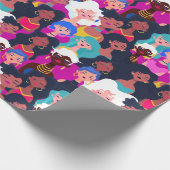 Papier Cadeau Femmes multiculturelles Motif colorée (Coin)