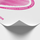 Papier Cadeau Femmes Pink Cancer du sein Survivant Cadeaux Femme (Coin)