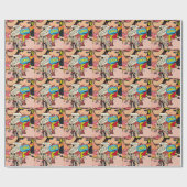 Papier Cadeau Femmes pop art moderne esthétique design T-shirt (Plat)