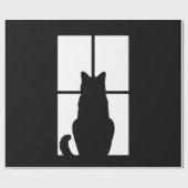 Papier Cadeau Fenêtre Cat Cliquez pour Customiser la couleur Déc (Plat)