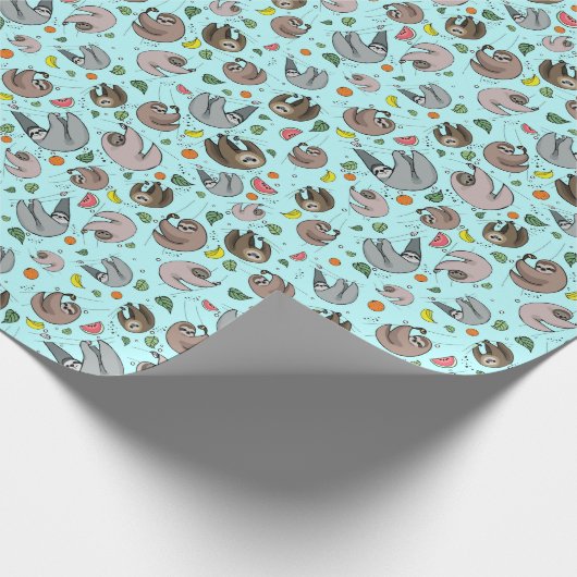 Papier Cadeau Fentes en bleu (Coin)