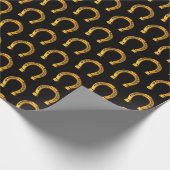 Papier Cadeau Fer à cheval d'or chanceux de bonne chance (Coin)