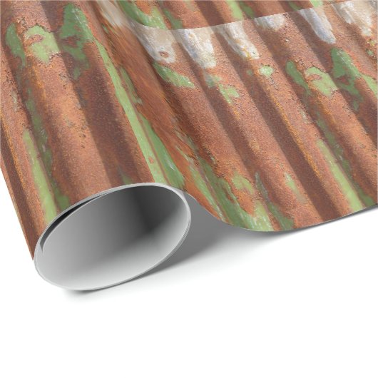 Papier Cadeau Fer ondulé corrodé rouillé | texturisé (Coin rond)