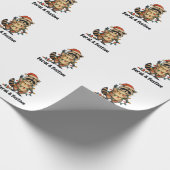 Papier Cadeau Feral And Festive Raccoon Christmas Xmas Lights (Coin)