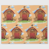 Papier Cadeau Ferme (Plat)