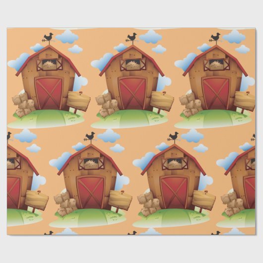 Papier Cadeau Ferme (Plat)