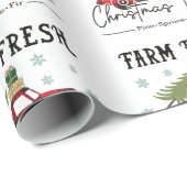 Papier Cadeau Ferme Arbres frais Noël (Coin rond)