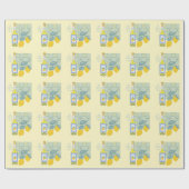 Papier Cadeau Ferme aux citrons Rétro (Plat)
