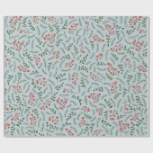 Papier Cadeau Ferme bleu foncé vert foncé motif (Plat)