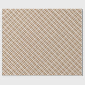 Papier Cadeau Ferme Brown couleur terre tartan Plaid (Plat)