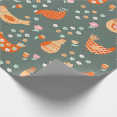 Papier Cadeau Ferme Country Folk Art (Coin)