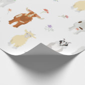 Papier Cadeau Ferme d'animaux mignons chèvres (Coin)