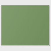 Papier Cadeau Ferme de Boston solide vert rustique (Plat)