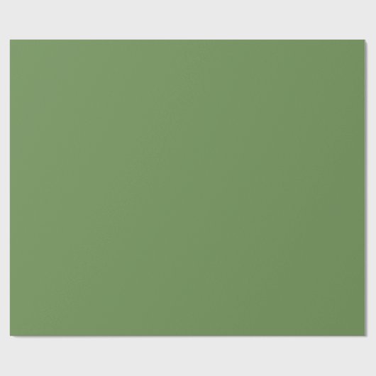 Papier Cadeau Ferme de Boston solide vert rustique (Plat)
