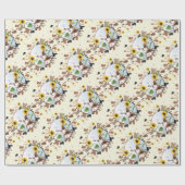 Papier Cadeau Ferme de tournesol de la vache (Plat)