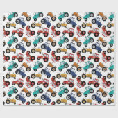 Papier Cadeau Ferme de tracteurs (Plat)