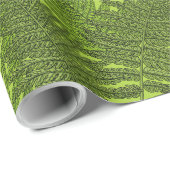 Papier Cadeau Ferme en vert (Coin rond)