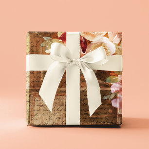 Papier Cadeau Ferme Florale Rustique de Grange