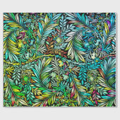 Papier Cadeau Ferme prismatique verte (Plat)