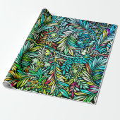 Papier Cadeau Ferme prismatique verte (Déroulé)