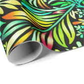 Papier Cadeau Ferme prismatique verte (Coin rond)