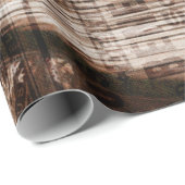 Papier Cadeau Ferme Rustic Barn Horse (Coin rond)