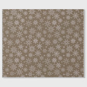 Papier Cadeau Ferme rustique Faisceau Brown de neige (Plat)