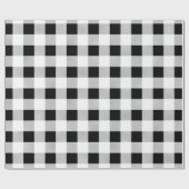 Papier Cadeau ferme rustique fête de plaid de buffle blanc noir (Plat)