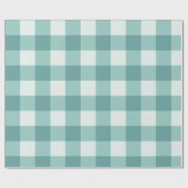 Papier Cadeau Ferme Rustique Turquoise Buffalo Plaid Carrés (Plat)
