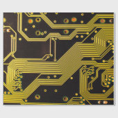 Papier Cadeau Fermer photo de fond de circuit, abstrait (Plat)