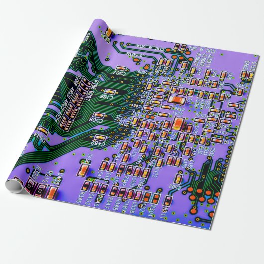 Papier Cadeau Fermeture de la carte de circuits électroniques. a (Déroulé)