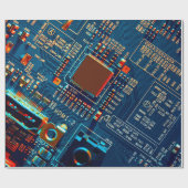 Papier Cadeau Fermeture de la carte de circuits électroniques. é (Plat)