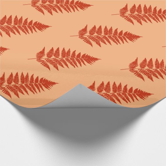 Papier Cadeau Fern 1, Mandarin Orange (Coin)